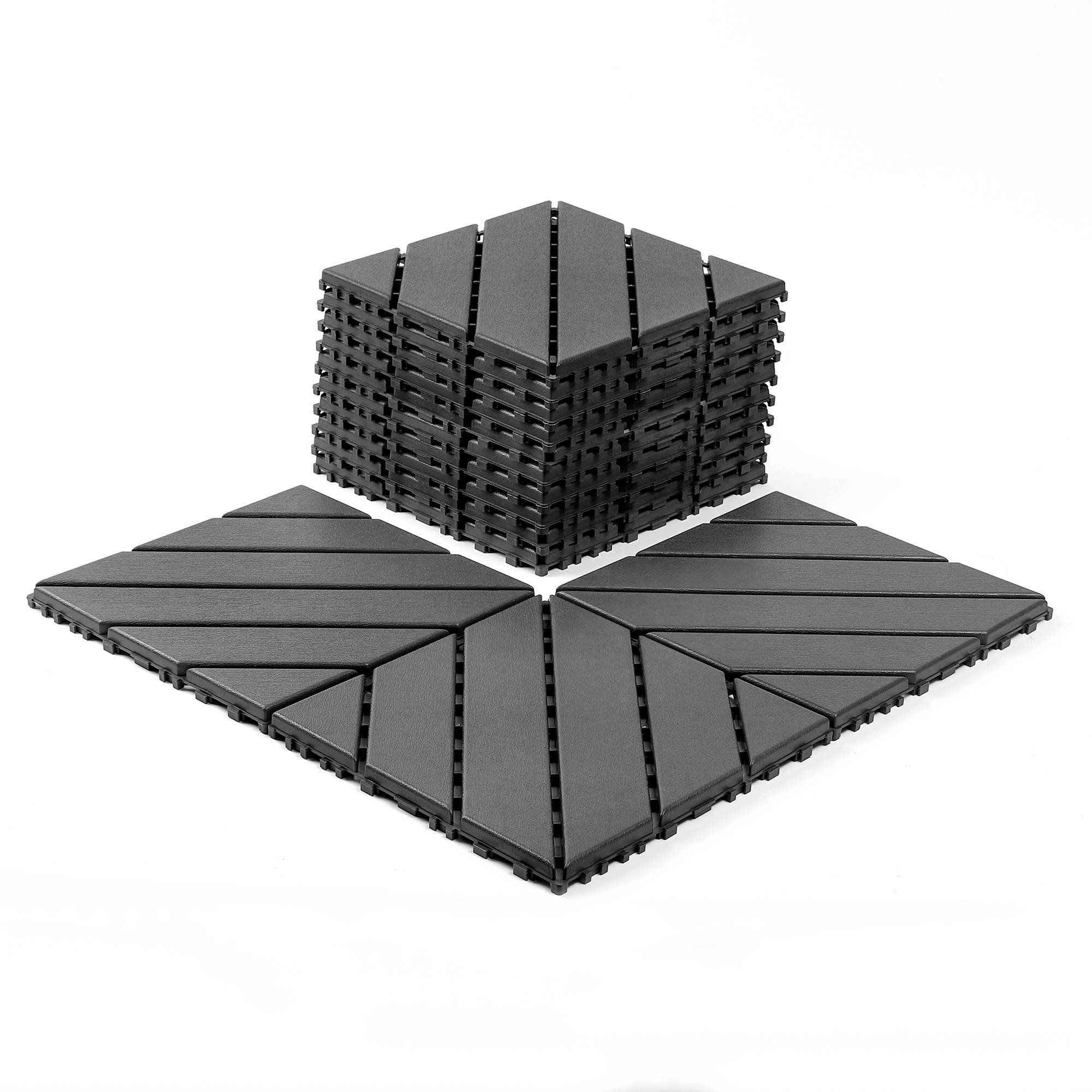 PANGIVO - Dalle de terrasse polypropylène gris 30 x 30 x 2 cm - PANGIVO - Image 3