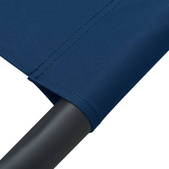 Helloshop26 - Lit de repos transat chaise longue d'extérieur 200 cm avec auvent et oreiller bleu - Image 6