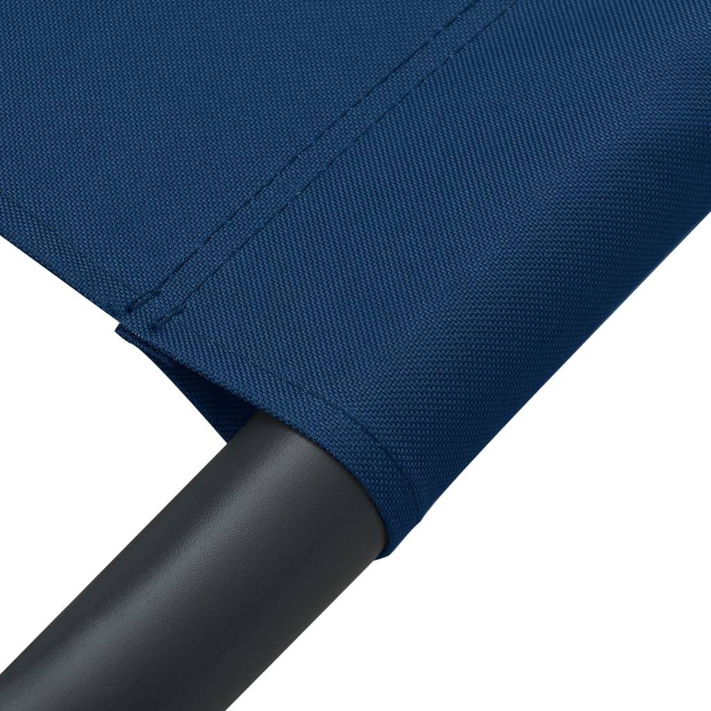 Helloshop26 - Lit de repos transat chaise longue d'extérieur 200 cm avec auvent et oreiller bleu - Image 6
