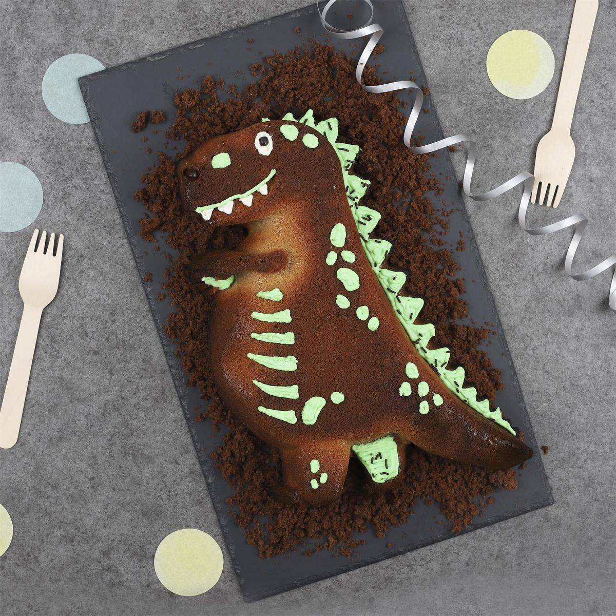 Moule à gâteau en silicone forme dinosaure - - Image 4