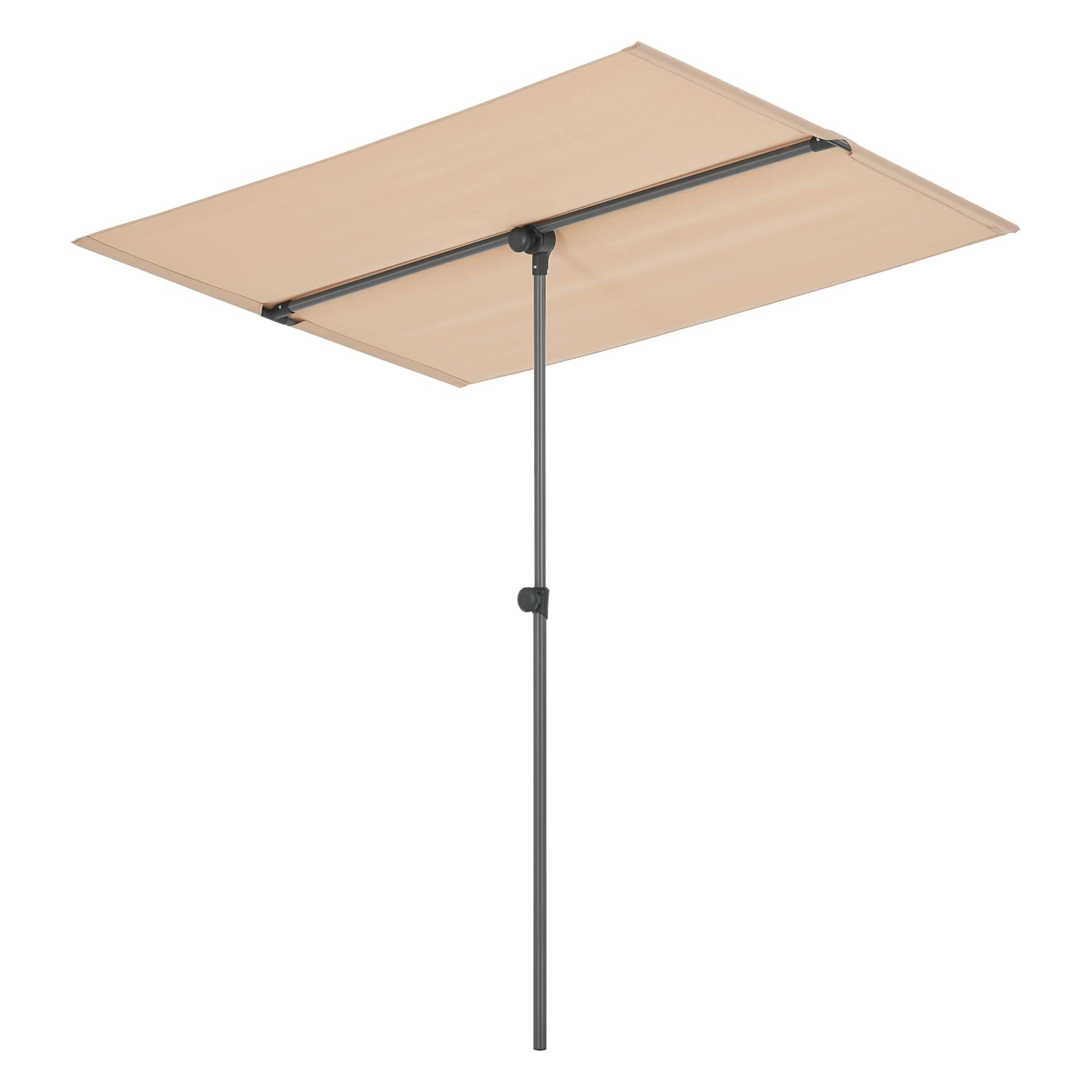 Helloshop26 - Parasol inclinable à 360° rectangulaire 180 x 130 cm sable - Image 1