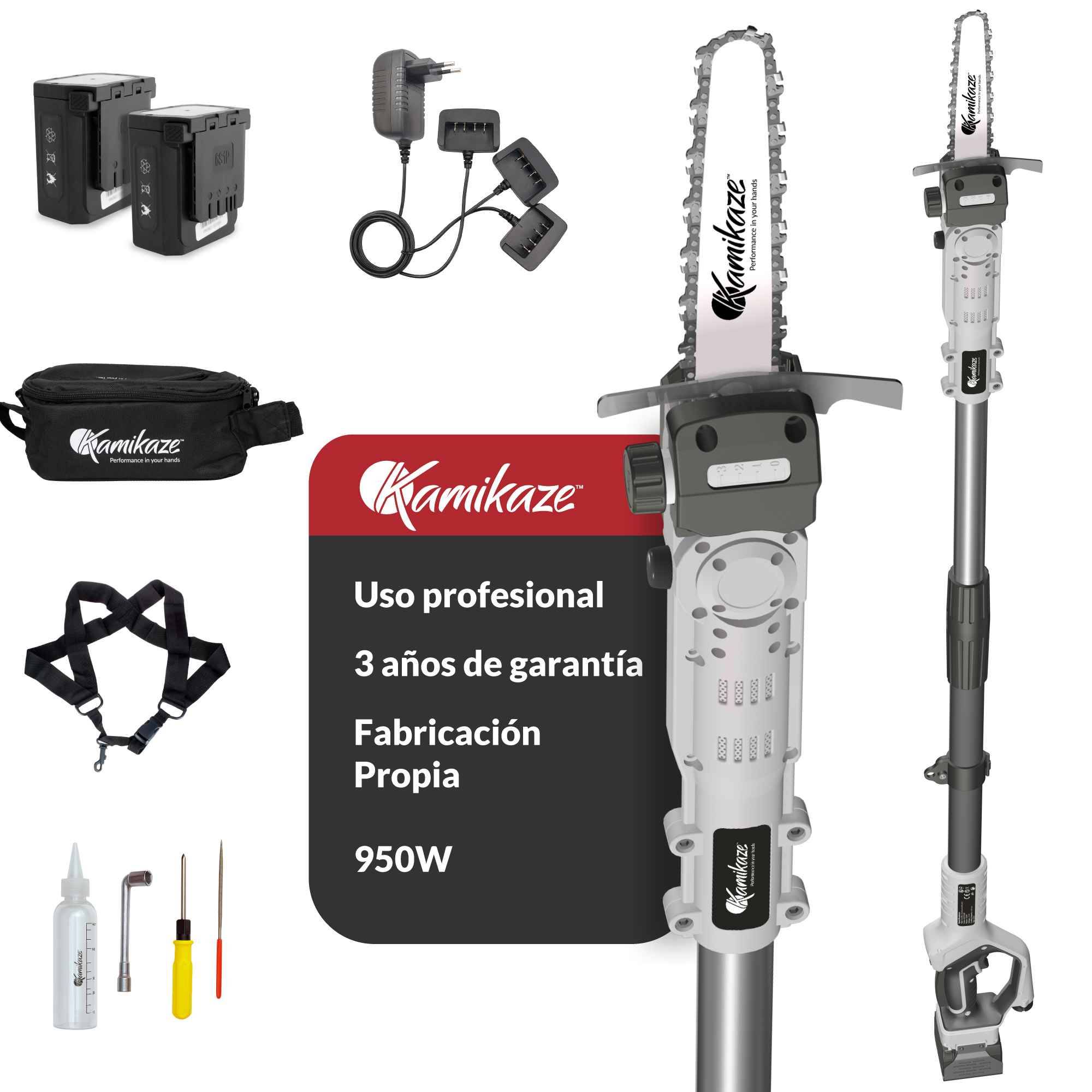 KAMIKAZE KVS7000P. Scie sans fil en hauteur. Découpe Ø 160 mm. Puissance maximale 1200 W. Comprend deux batteries au lithium. - Image 1
