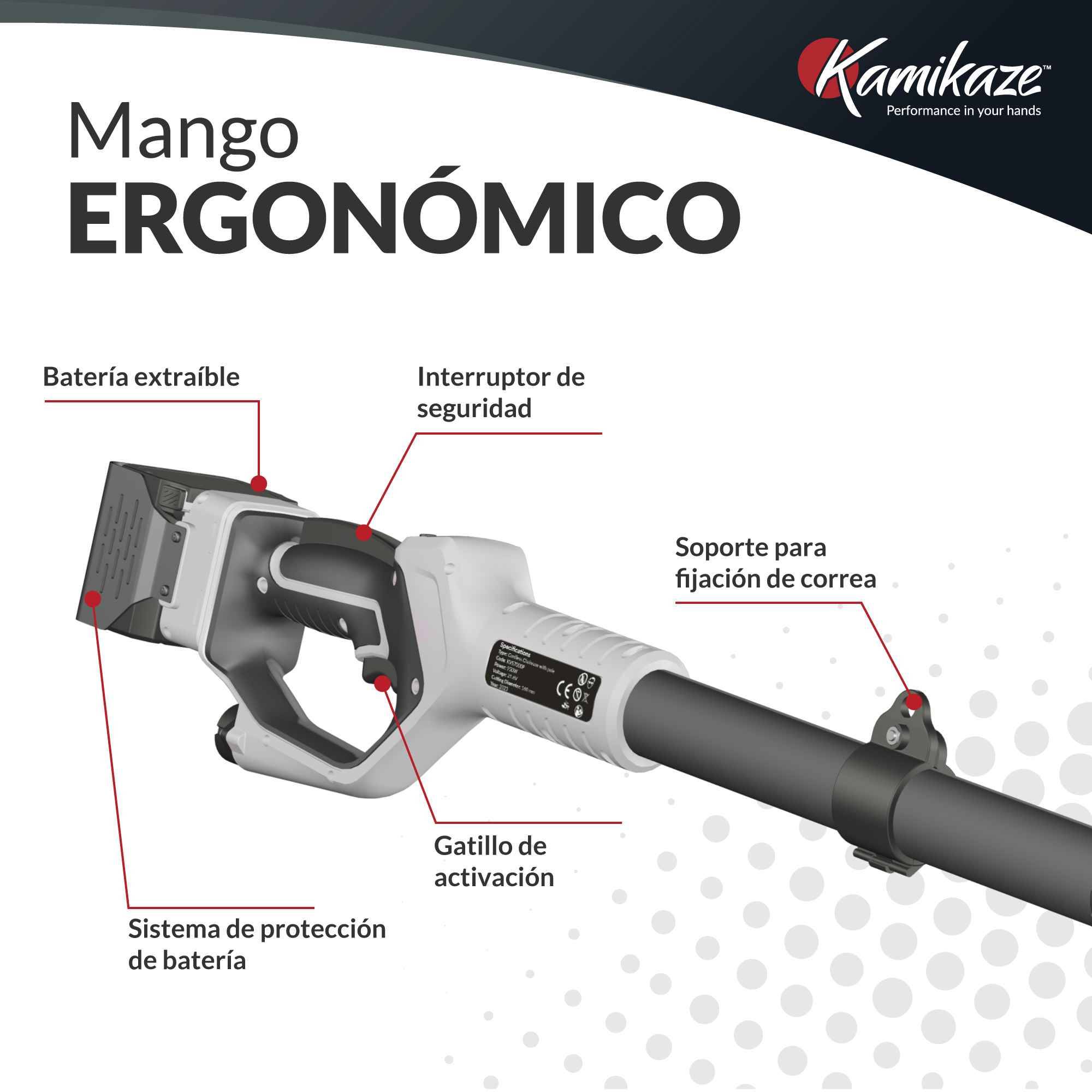 KAMIKAZE KVS7000P. Scie sans fil en hauteur. Découpe Ø 160 mm. Puissance maximale 1200 W. Comprend deux batteries au lithium. - Image 6