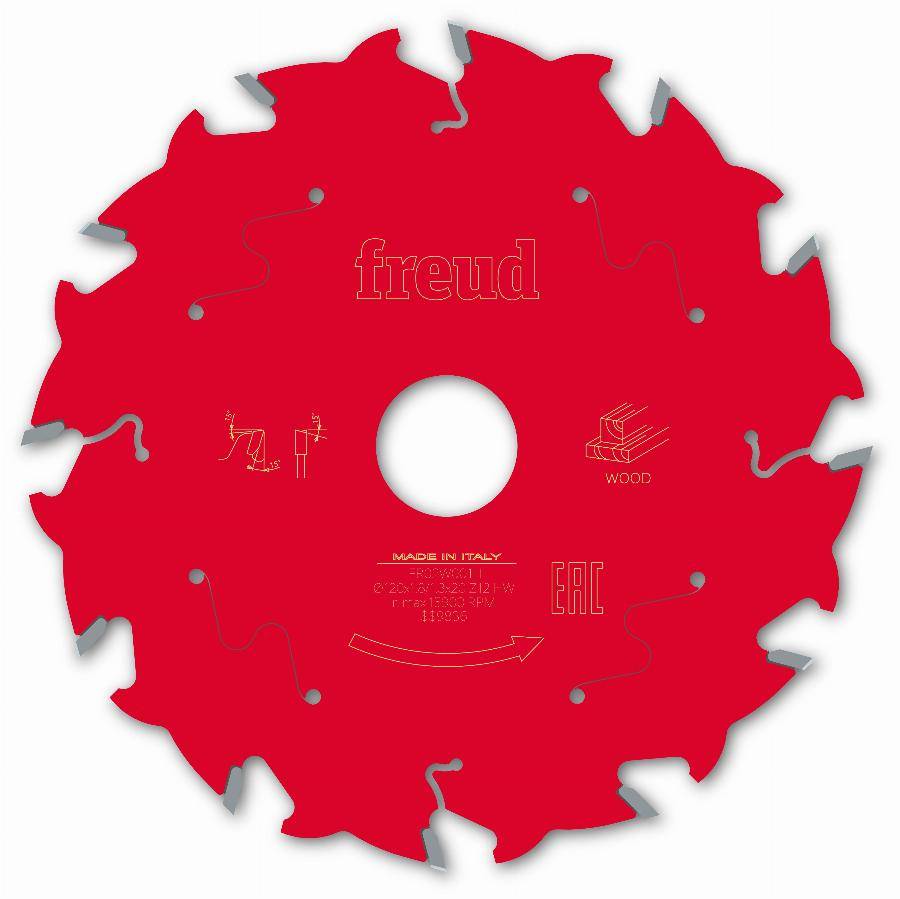 Lame pour scie circulaire portative FREUD - Ø120 1,8/1,3 AL20 Z12 BA 15° - F03FS09663 -FR02W001H - Image 1