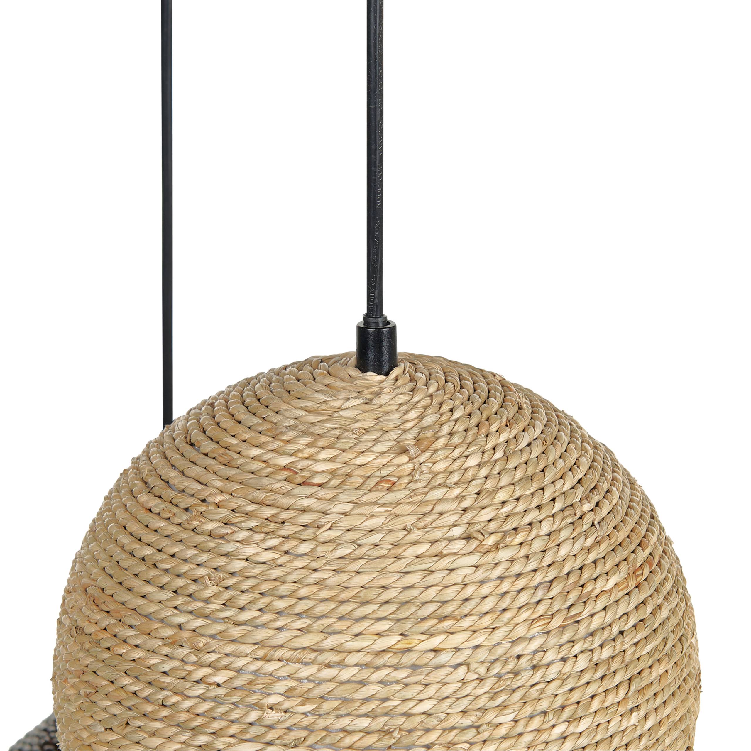 Beliani - Lampe suspension Paille Blanc ENDRICK - 55x55x120- Beliani - Image 5