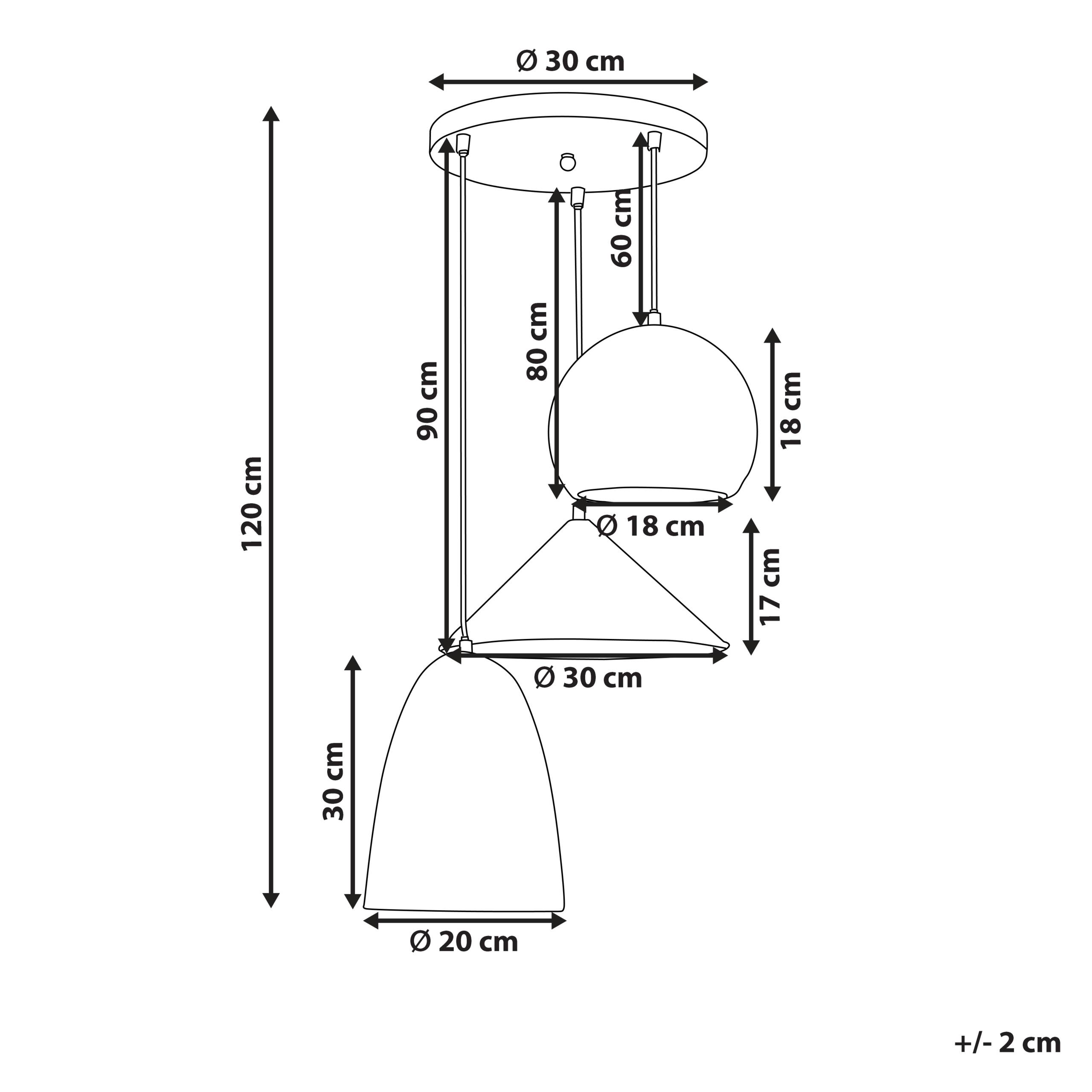 Beliani - Lampe suspension Paille Blanc ENDRICK - 55x55x120- Beliani - Image 3