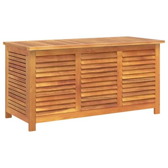Banc Coffre de Jardin Bois d'Acacia Massif Rangement Étanche pour Terrasse 113x50x56 cm – ComfortXL Outdoor Living - Image 2