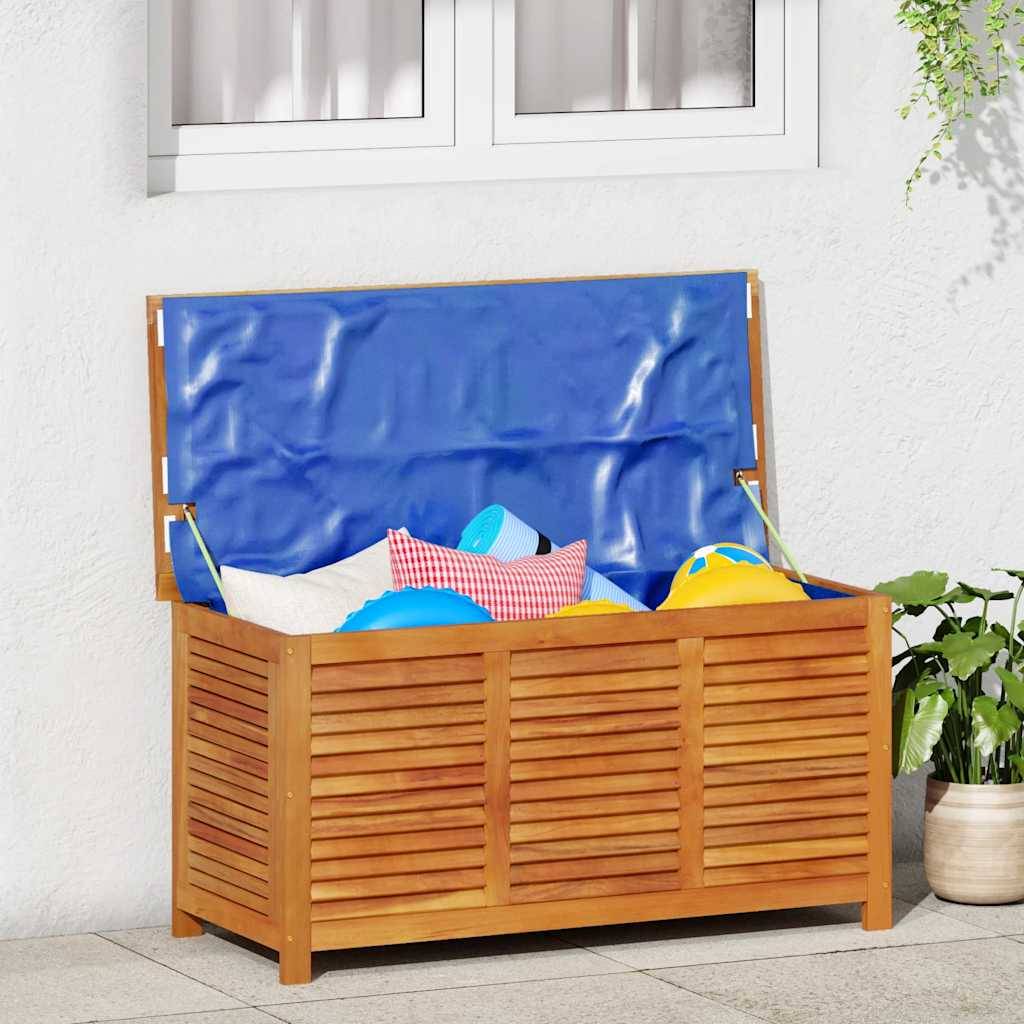 Banc Coffre de Jardin Bois d'Acacia Massif Rangement Étanche pour Terrasse 113x50x56 cm – ComfortXL Outdoor Living - Image 1