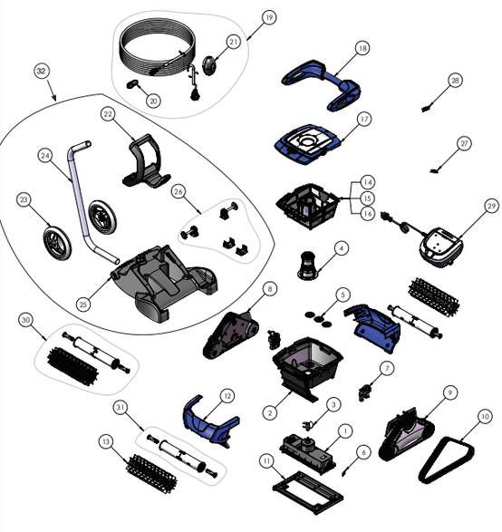 Zodiac - Aspirateur RC 4402 et RC 4400 ZODIAC - Remplacements