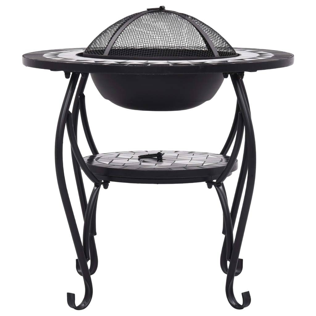 Maison Chic - Table de jardin - Table de foyer mosaïque Noir et blanc 68 cm Céramique HL940 - Image 5