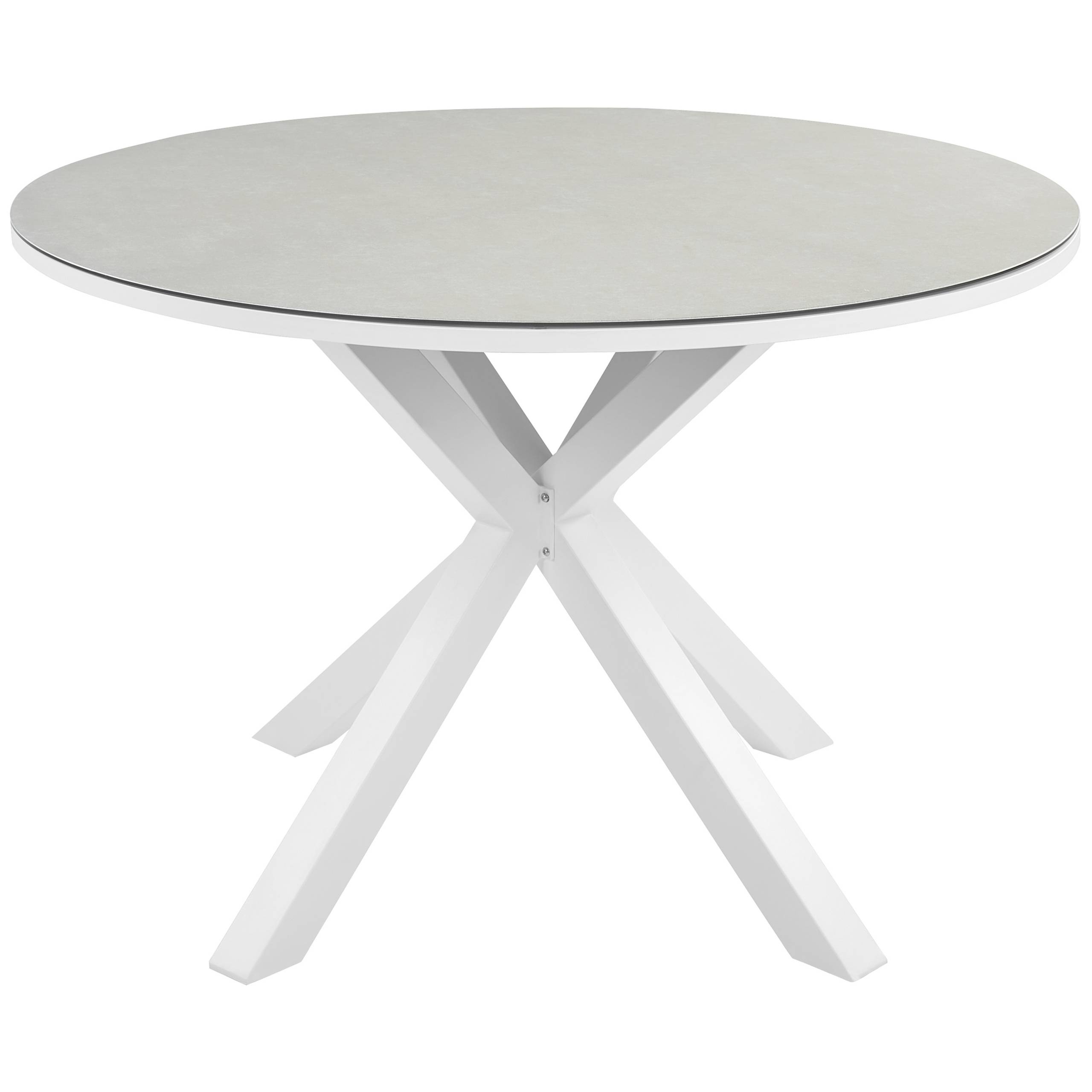 Beliani - Set de salle à manger, 4 Personnes Aluminium Blanc MALETTO/BUSSETO - Beliani - Image 4