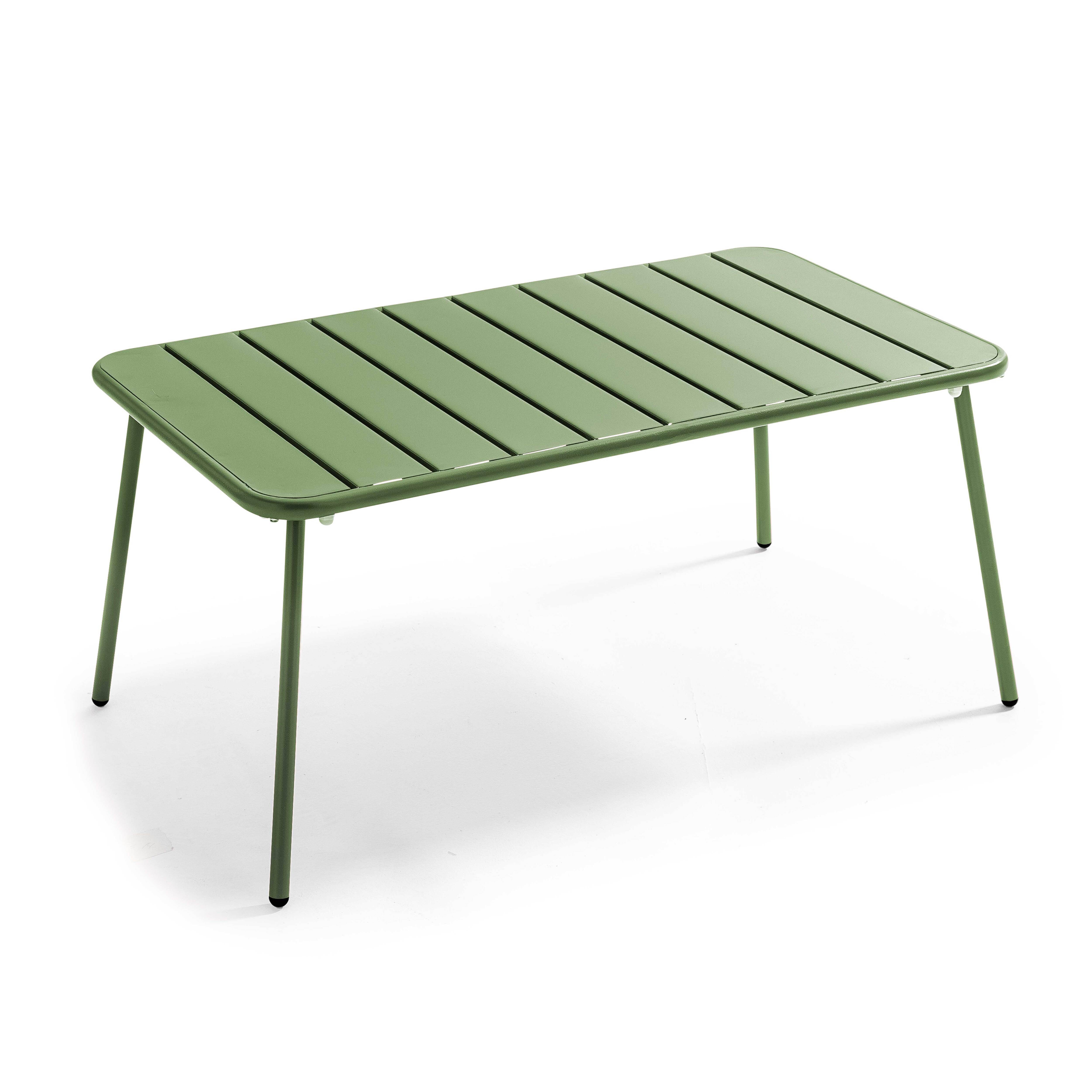 Oviala - Table basse de jardin acier vert cactus Palavas - Oviala - Image 1