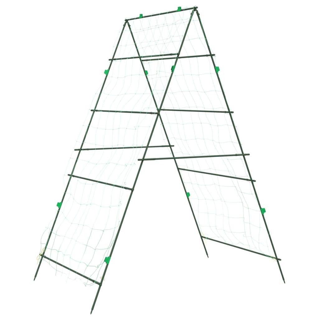 Lot de 4 Treillis Potager en Acier Forme A Support Robuste pour Légumes et Plantes Vert – ComfortXL Outdoor Living - Image 7