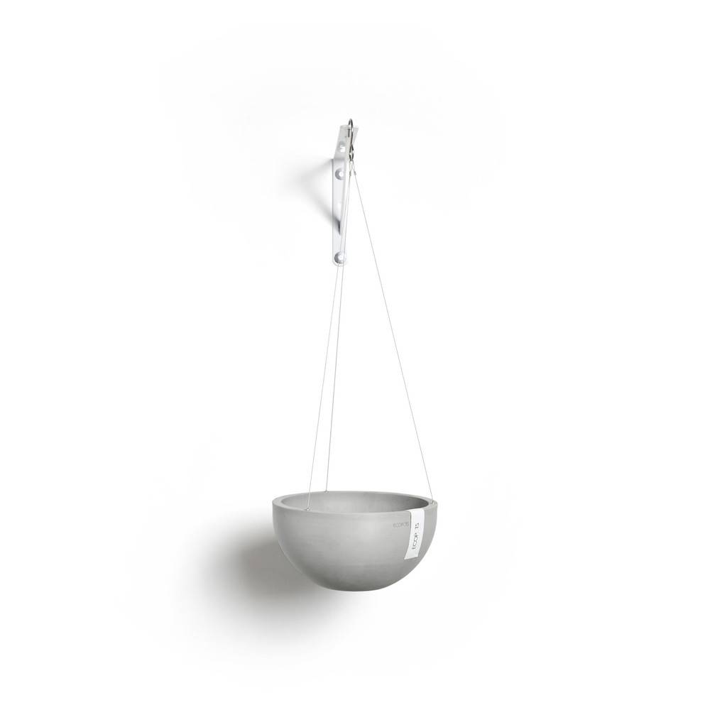Ecopots - Pot supsendu Brussels 27 Blanc Gris - Ø 26,5 x H. 13 cm - 4,2 L ECOPOTS - Image 4