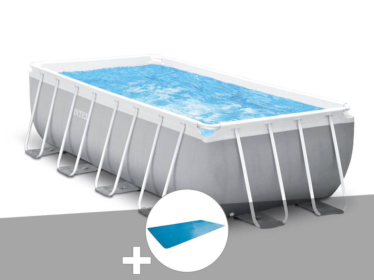 Kit piscine tubulaire Intex Prism Frame rectangulaire 4,00 x 2,00 x 1,22 m + Bâche à bulles - Image 2