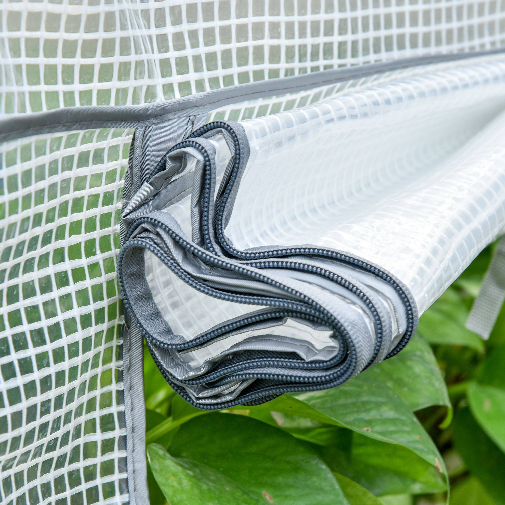ComfortXL - Serre de balcon acier avec bâche PE blanche 70 x 50 x 160 cm 4 niveaux protection plantes - ComfortXL Outdoor Living - Image 10