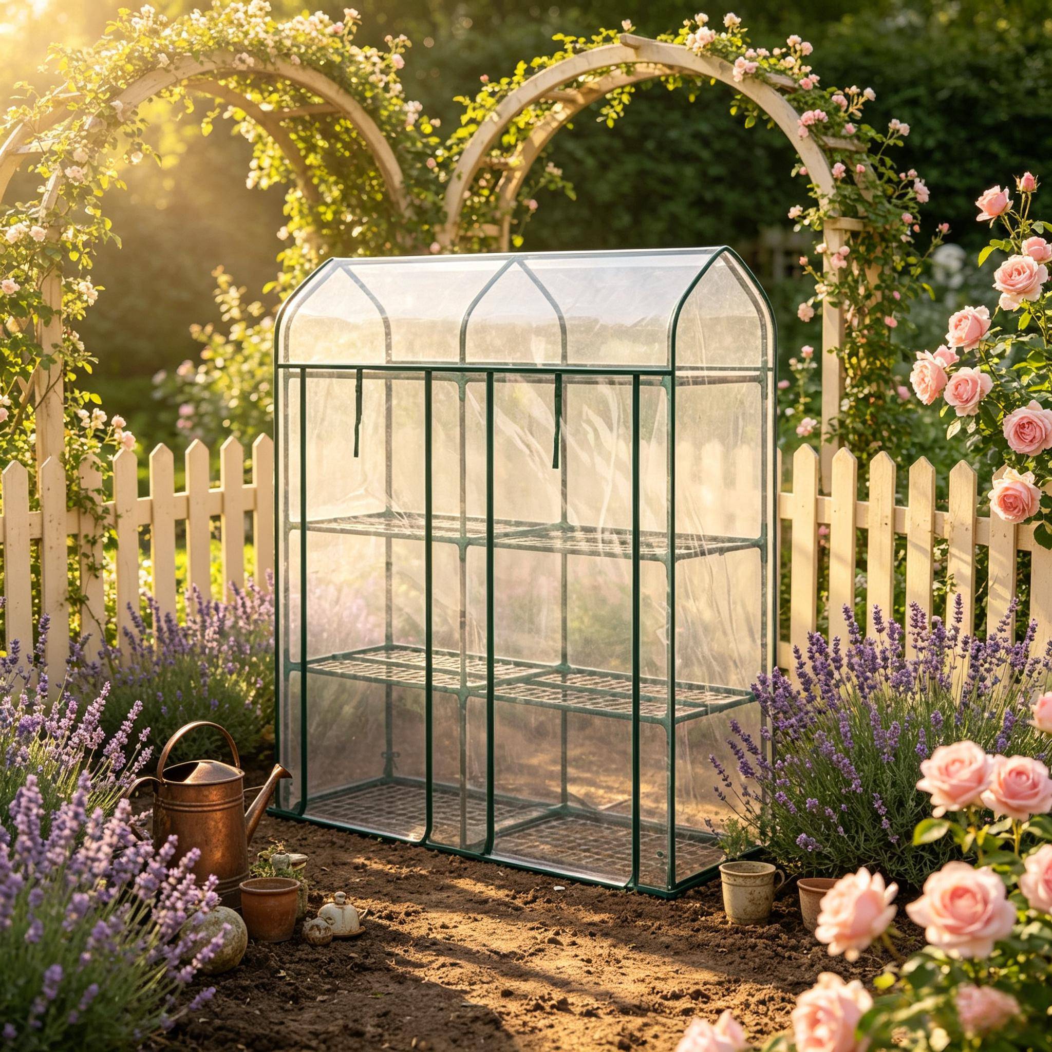 ComfortXL - Serre de balcon acier PVC transparent 143 x 46 x 165 cm 3 niveaux pour semis et plantes - ComfortXL Outdoor Living - Image 1