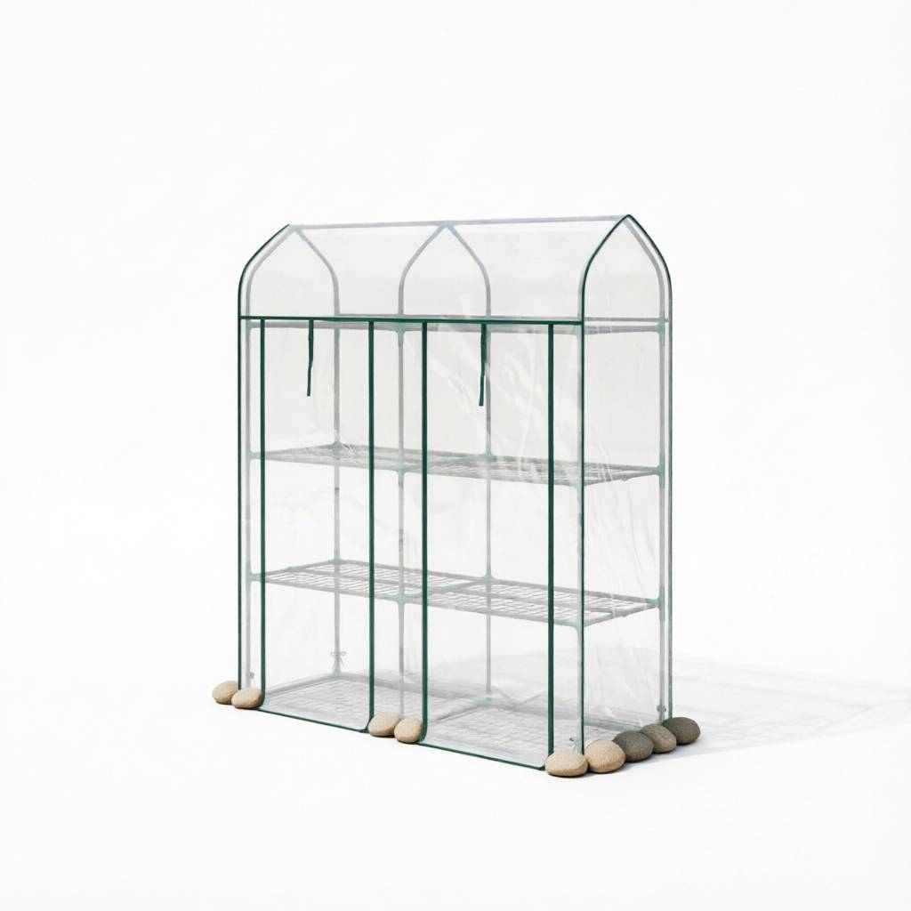ComfortXL - Serre de balcon acier PVC transparent 143 x 46 x 165 cm 3 niveaux pour semis et plantes - ComfortXL Outdoor Living - Image 5
