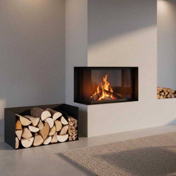 Magnus - Porte-bûches compact en acier noir 70 cm Bytom Magnus - Image 3