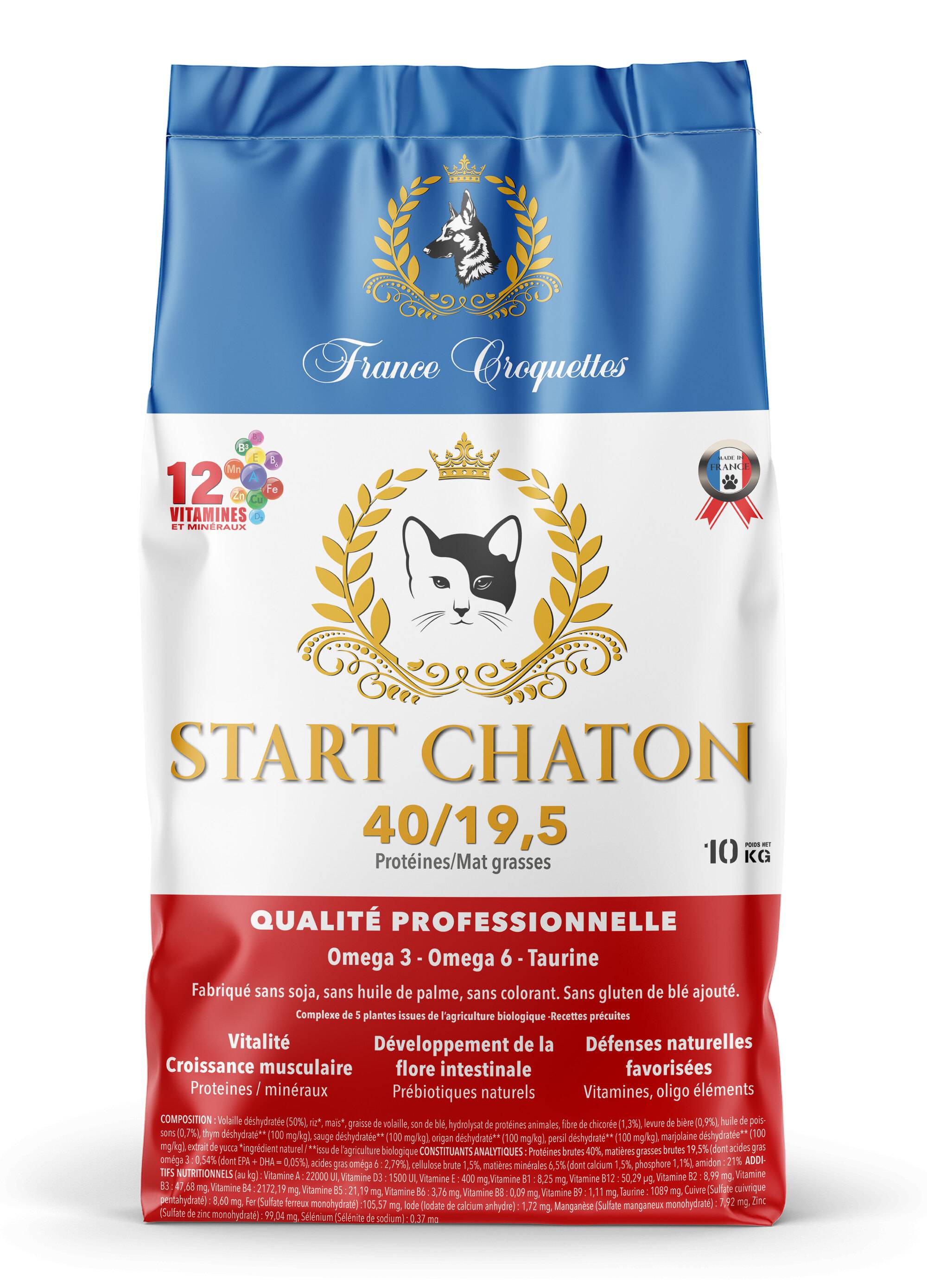 France Croquettes - croquette pour chaton start chaton – 12kg – chaton et chatte en gestation et lactation – france croquettes - Image 1