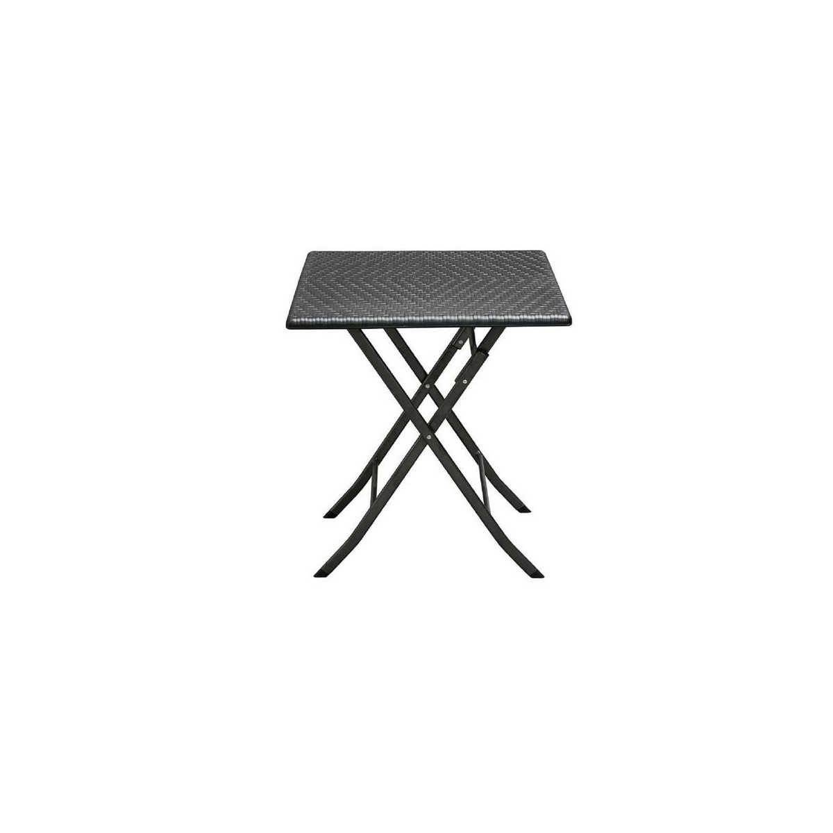 Table carrée noire 61x61xH73cm Pliante Camping Jardin Réceptions Festivals Evenements KZ GARDEN - Image 3