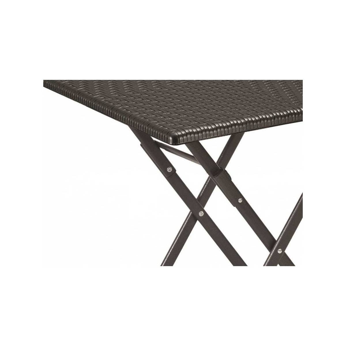 Table carrée noire 61x61xH73cm Pliante Camping Jardin Réceptions Festivals Evenements KZ GARDEN - Image 2