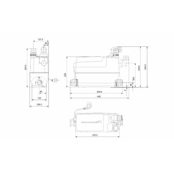 Grundfos Sololift2 C-3 - Station de relevage pour eaux usées domestique - Image 6