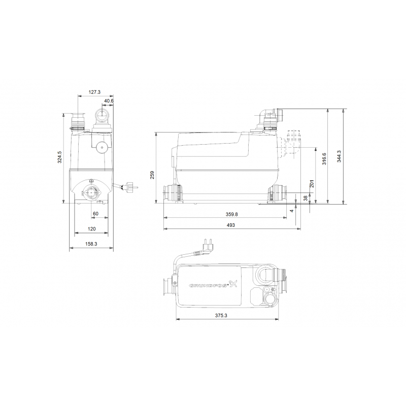 Grundfos Sololift2 C-3 - Station de relevage pour eaux usées domestique - Image 6