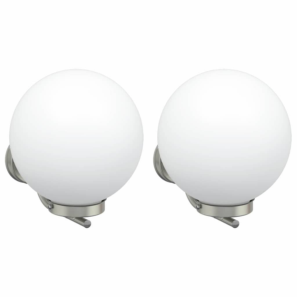 Maison Chic - 2pcs Appliques murales extérieures - Lampes murales extérieures Argent 29 x 25 x 33 cm g14 - Image 1
