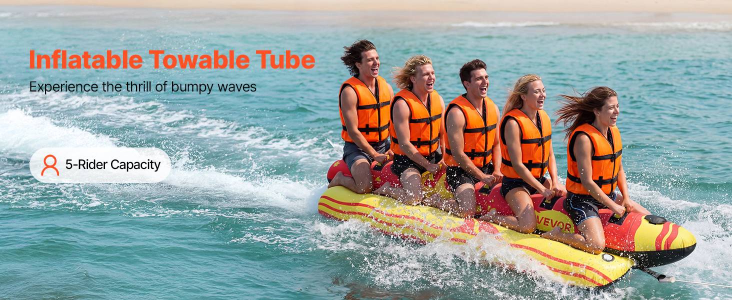 Vevor - VEVOR Bouée Tractée Engin Tractée pour Tubing 5 Passagers pour Jeux Aquatiques - Image 9