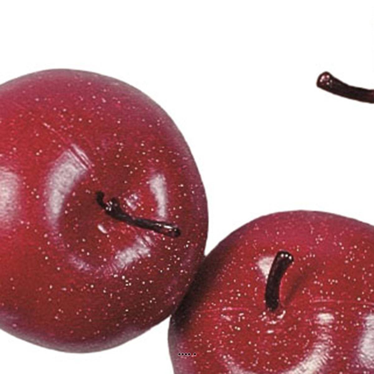 Artificielles - Pomme artificielle moyenne Rouge X 3 en Plastique soufflé H 65x75 mm - Image 3