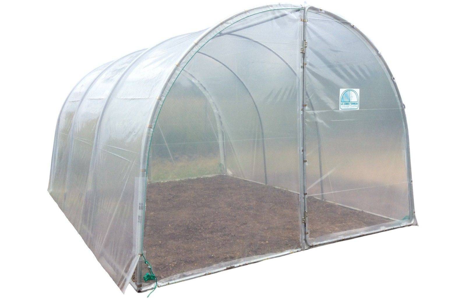 Serre tunnel de jardin - 22m² - 3 x 7,5 m - pieds arrondis - polyéthylène haute densité - 2 portes pivotantes - LES SERRES TONNEAU - Image 4