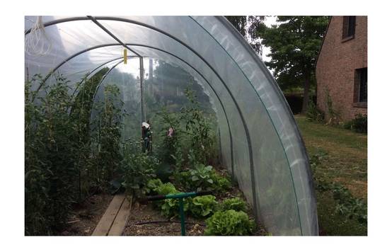 Serre tunnel de jardin - 22m² - 3 x 7,5 m - pieds arrondis - polyéthylène haute densité - 2 portes pivotantes - LES SERRES TONNEAU - Image 9