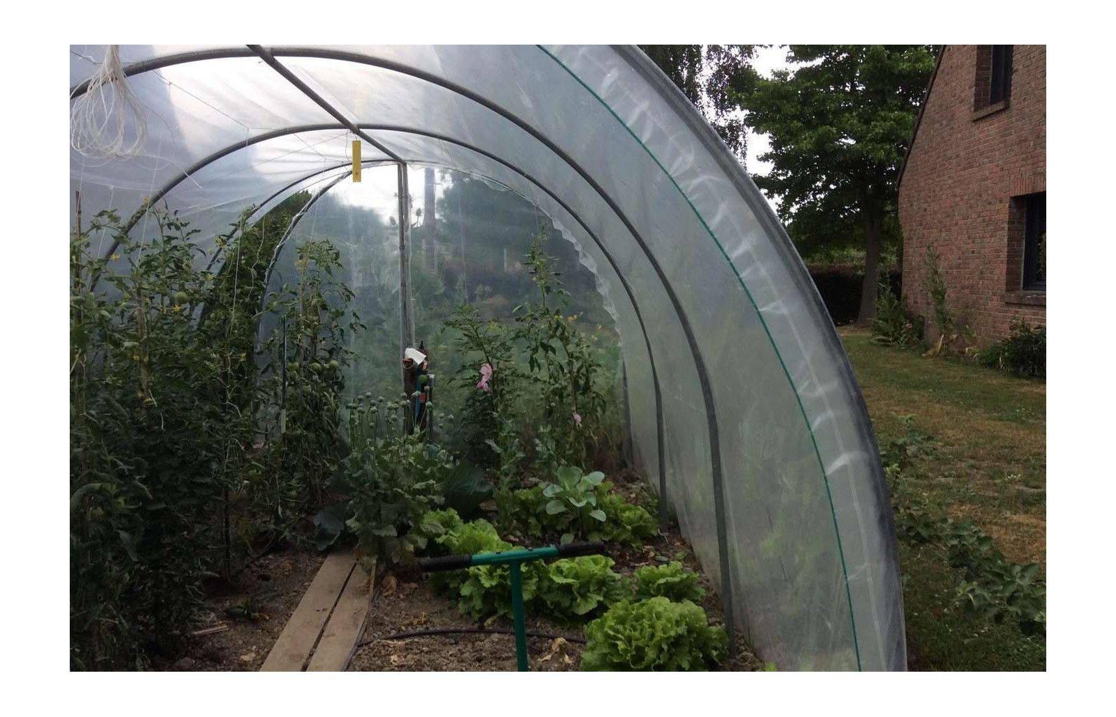 Serre tunnel de jardin - 22m² - 3 x 7,5 m - pieds arrondis - polyéthylène haute densité - 2 portes pivotantes - LES SERRES TONNEAU - Image 9