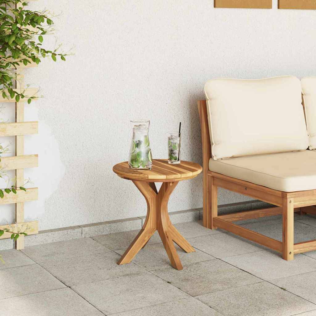 ComfortXL - Table d'Appoint Ronde Ø40cm pour Jardin en Teck Massif, Petite Table d'Extérieur Stable et Naturelle – ComfortXL Outdoor Living - Image 4