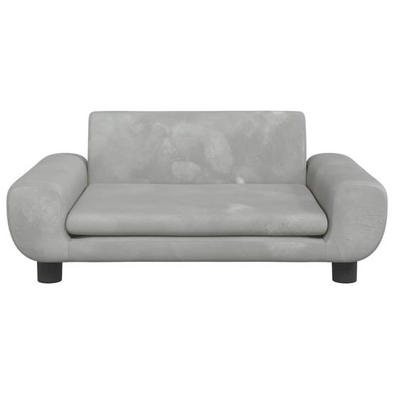 PANGIVO - Lit pour chien velours et bois gris clair 70 x 45 x 33 cm - PANGIVO - Image 3