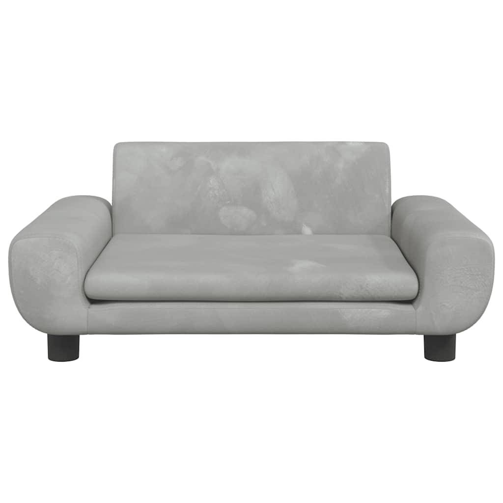 PANGIVO - Lit pour chien velours et bois gris clair 70 x 45 x 33 cm - PANGIVO - Image 3