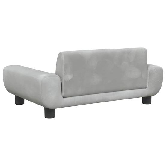 PANGIVO - Lit pour chien velours et bois gris clair 70 x 45 x 33 cm - PANGIVO - Image 5