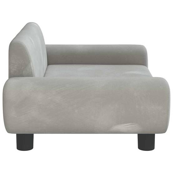 PANGIVO - Lit pour chien velours et bois gris clair 70 x 45 x 33 cm - PANGIVO - Image 4