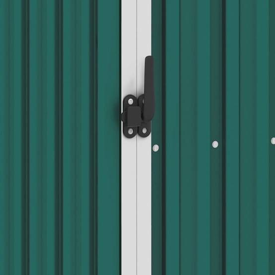 Abri à bois 2.4m² - Abri de jardin Vert 245x98x159 cm Acier galvanisé MAISON CHIC - Image 5