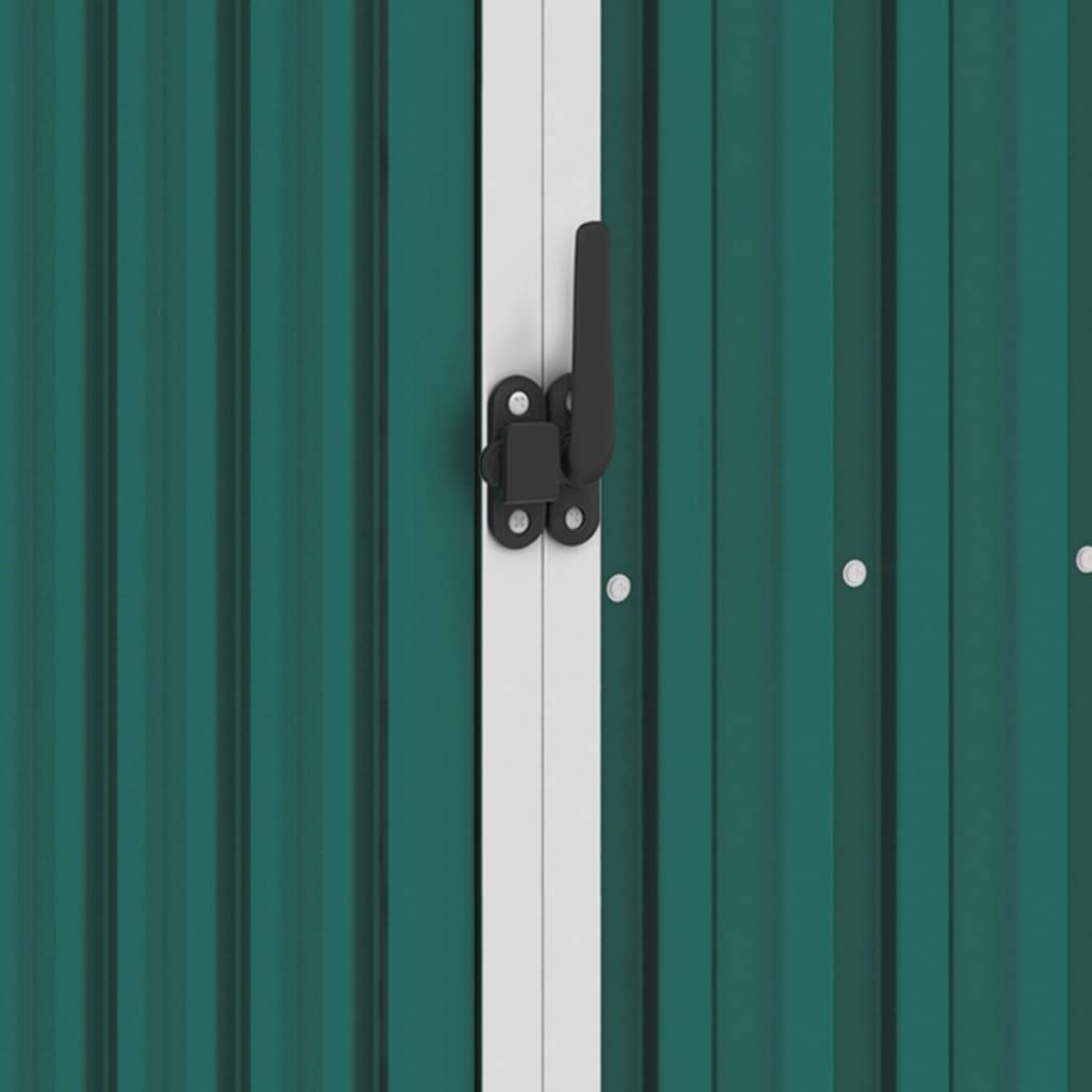 Abri à bois 2.4m² - Abri de jardin Vert 245x98x159 cm Acier galvanisé MAISON CHIC - Image 5