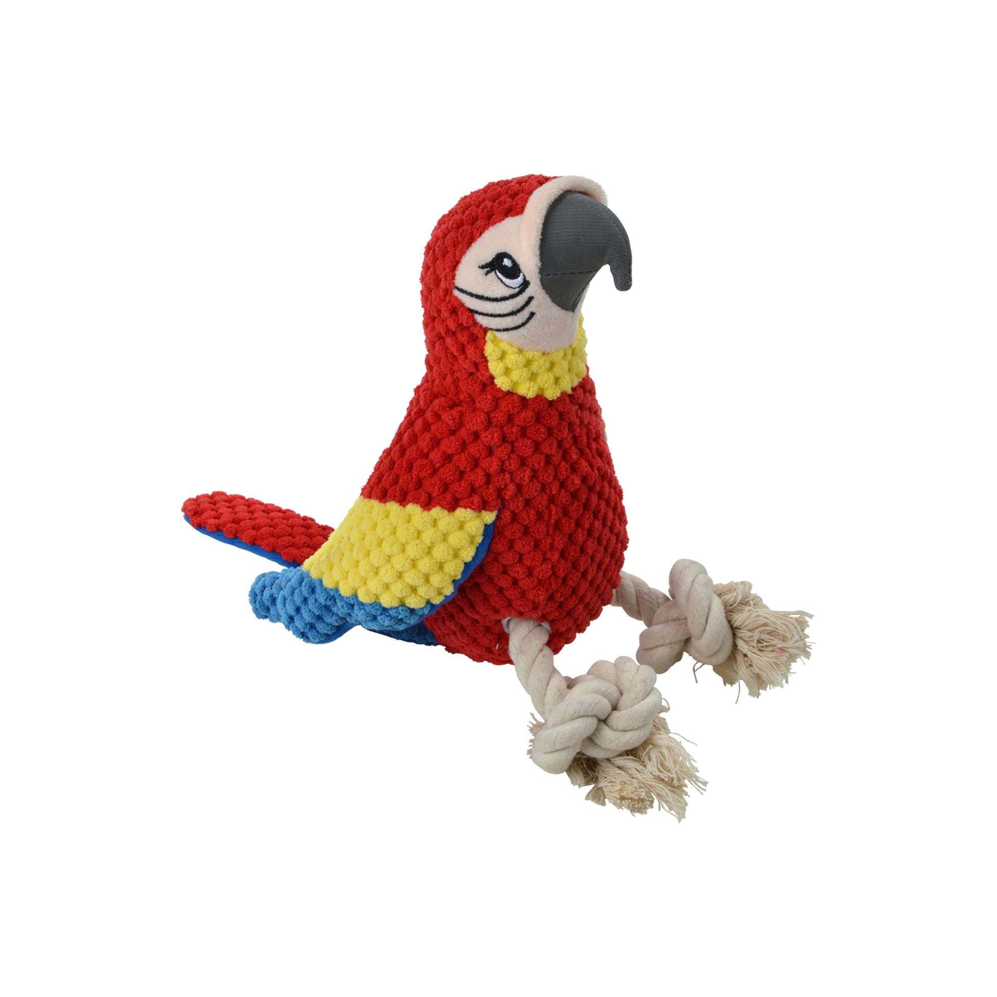 Jeu peluche Mateo le perroquet corde pour chien