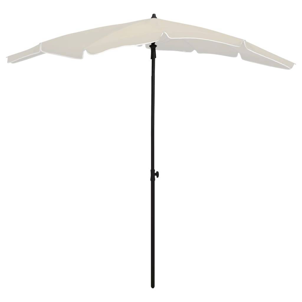 Parasol de jardin | Parasol d'extérieur avec mât 200x130 cm sable Maison Chic - Image 2