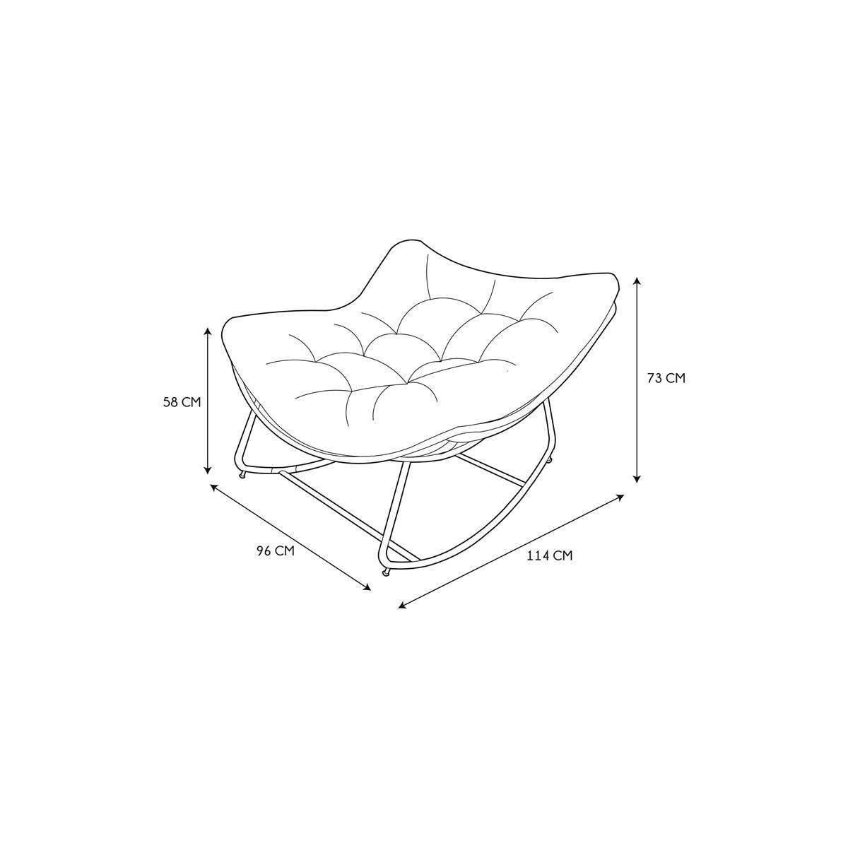 The Home Deco Factory - Fauteuil de jardin à bascule Tulum - Image 6