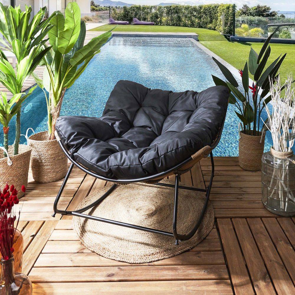 The Home Deco Factory - Fauteuil de jardin à bascule Tulum - Image 2
