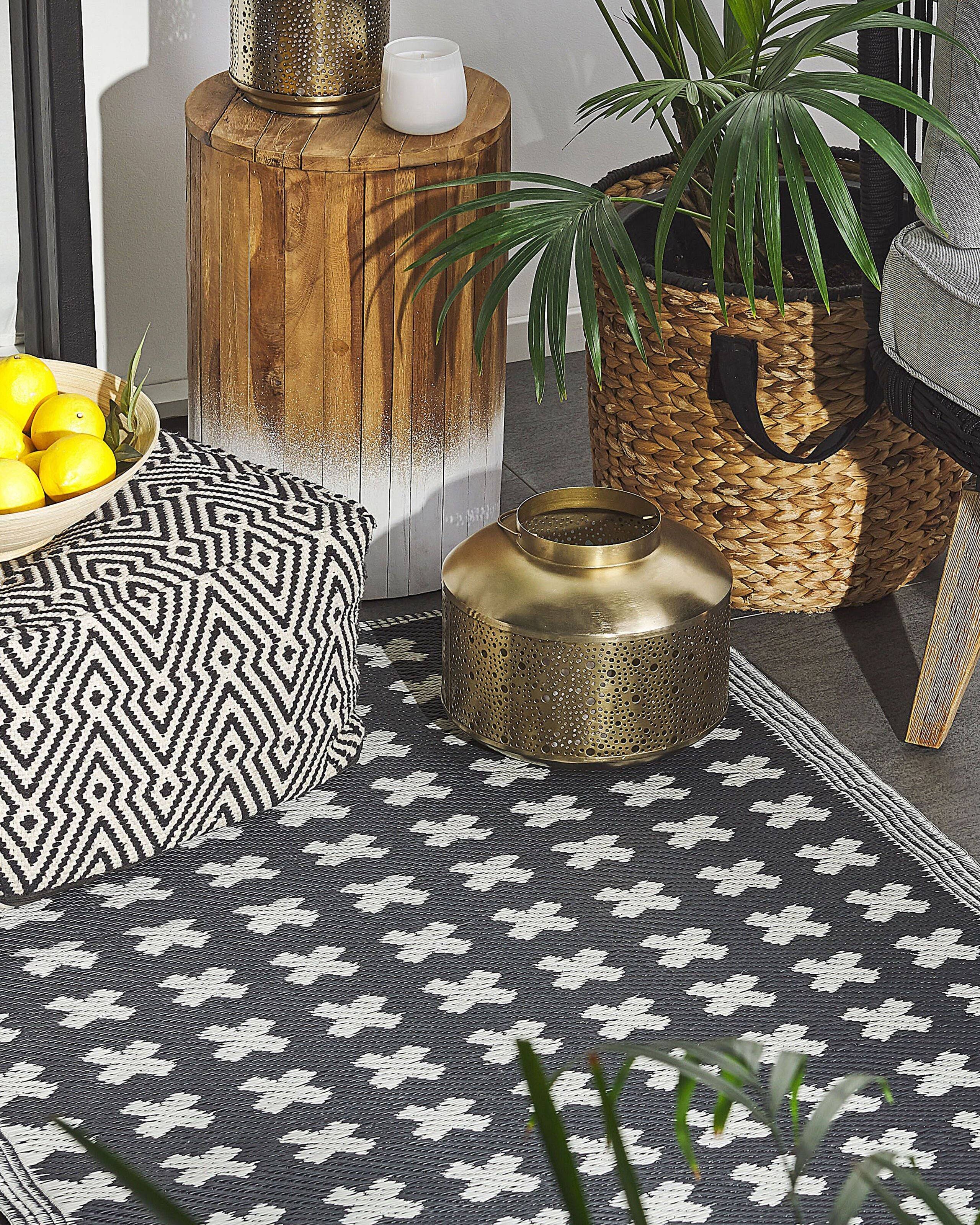 Beliani - Tapis d'extérieur Polypropylène Noir ROHTAK - Beliani - Image 1