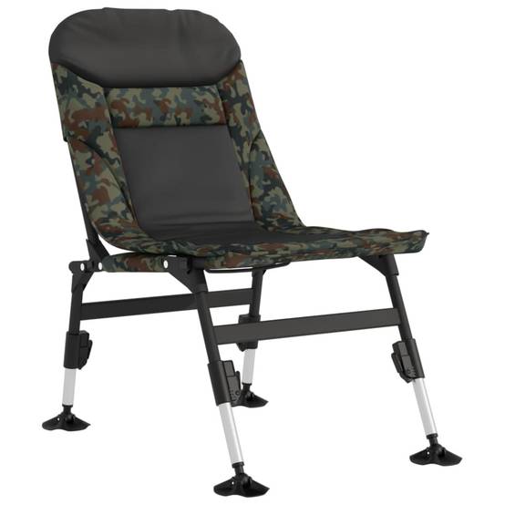 Chaise de pêche acier et tissu camouflage 71 x 45 x 71-81 cm - PANGIVO - Image 2