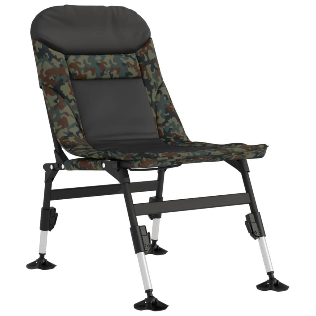 Chaise de pêche acier et tissu camouflage 71 x 45 x 71-81 cm - PANGIVO - Image 2
