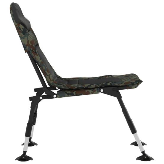 Chaise de pêche acier et tissu camouflage 71 x 45 x 71-81 cm - PANGIVO - Image 4