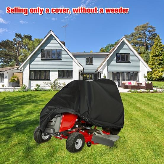 IntiMeg - Housse monobloc pour tondeuse à gazon, tracteur et mobilier d'extérieur, imperméable et anti-poussière, 183 x 137 x 117 cm IntiMeg - Image 3